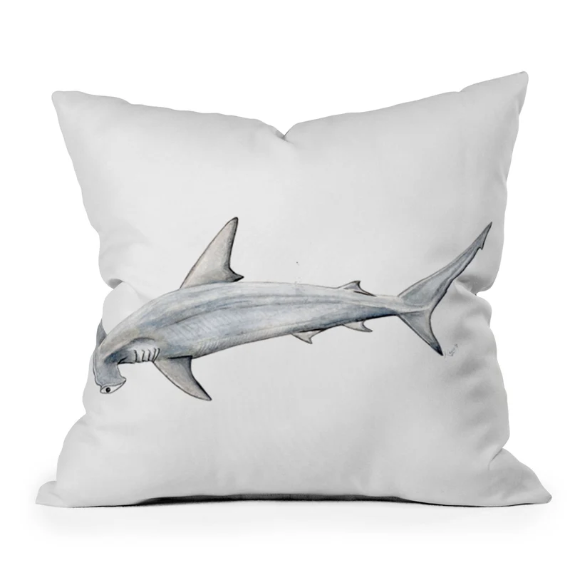 Hammerhead shark Throw Pillow