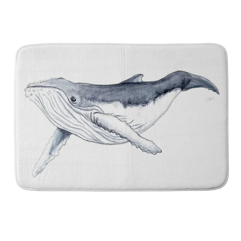 Cute baby humpback whale Bath Mat