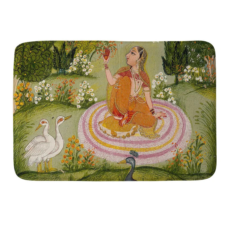 Indian miniature painting from a Ragamala Bath Mat