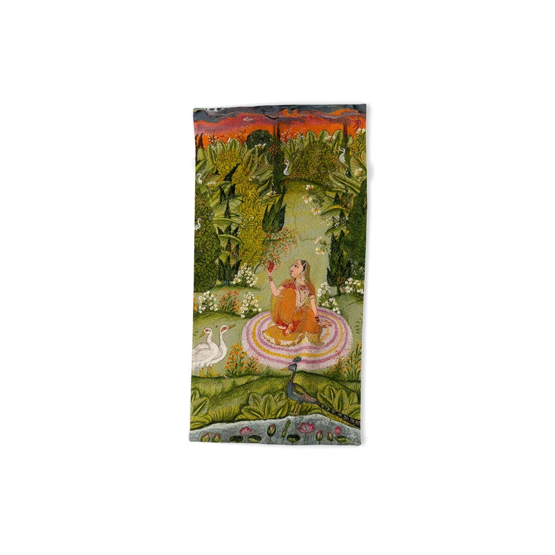 Indian miniature painting from a Ragamala Bath Towel
