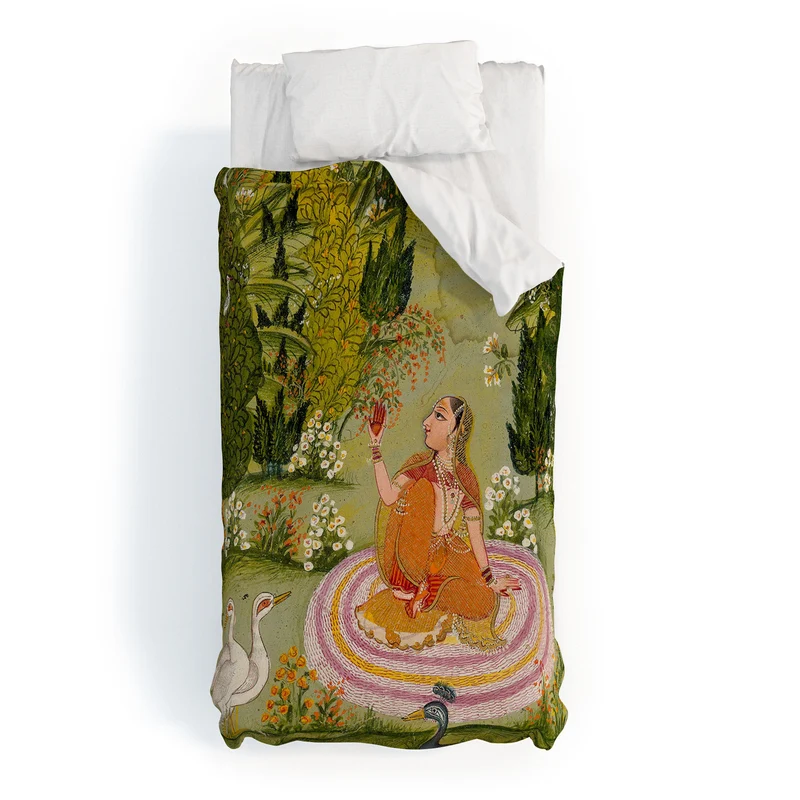 Indian miniature painting from a Ragamala Duvet Cover
