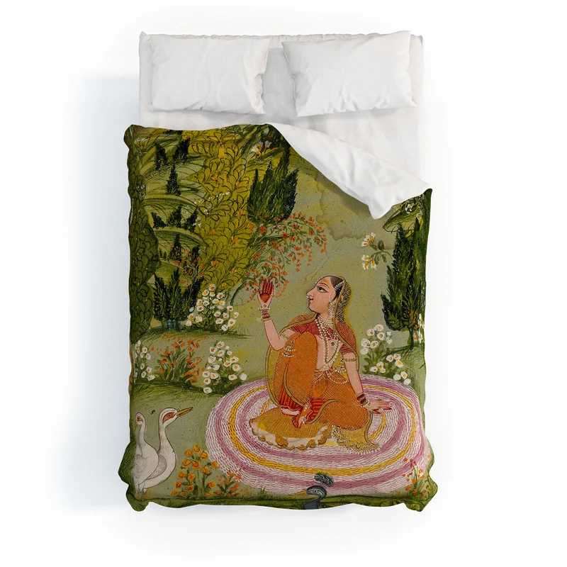 Indian miniature painting from a Ragamala Duvet Cover