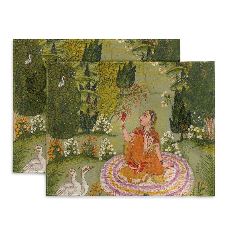 Indian miniature painting from a Ragamala Placemat