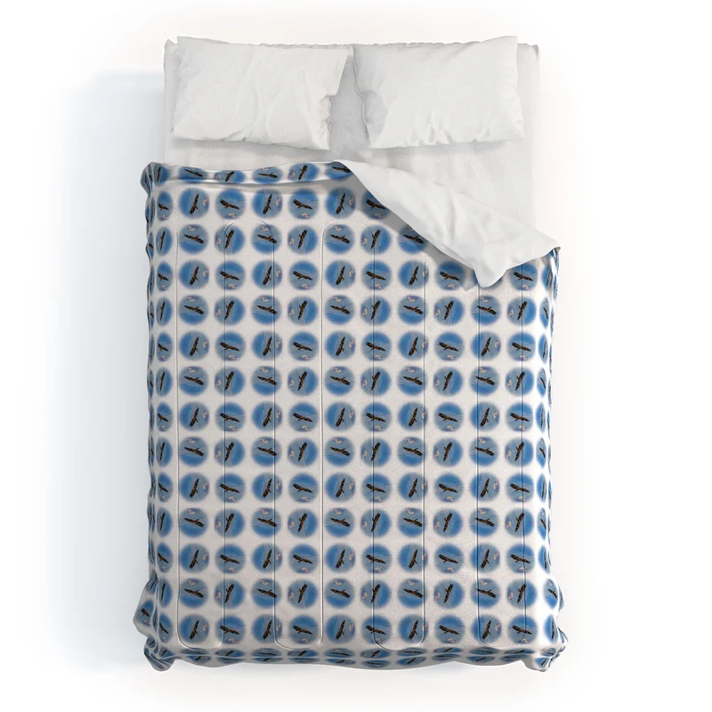 Eagle Flying High in Alaskan Skies Comforter