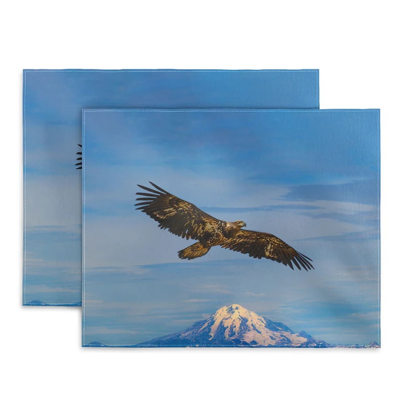 Eagle Flying High in Alaskan Skies Placemat