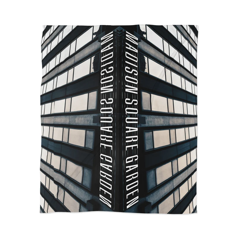 Madison Square Garden reflected Throw Blanket