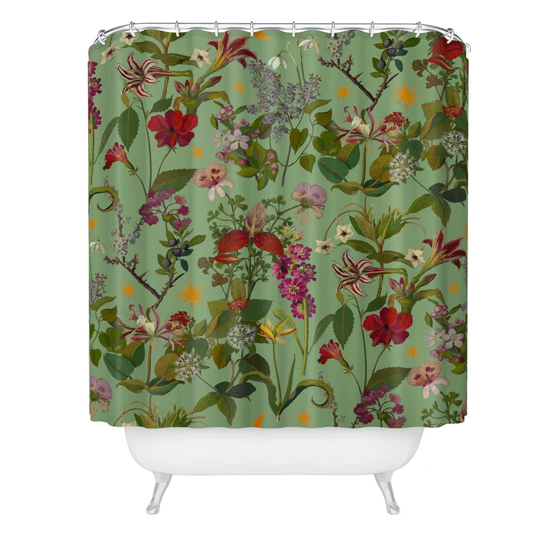Amryllis Star Sage Shower Curtain