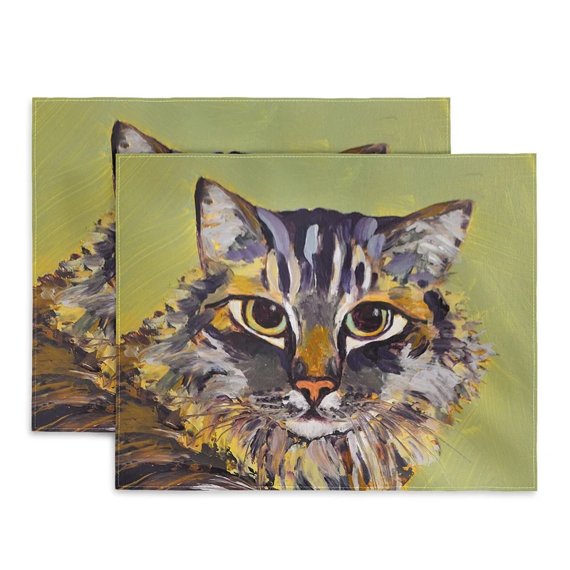Contemporary Feline Portrait Placemat