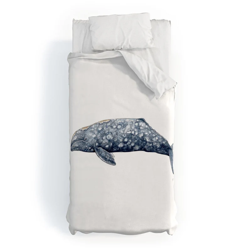 Grey whale Duvet Cover