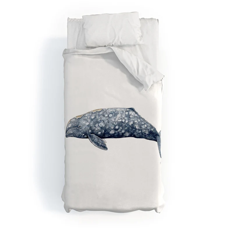 Grey whale Duvet Cover