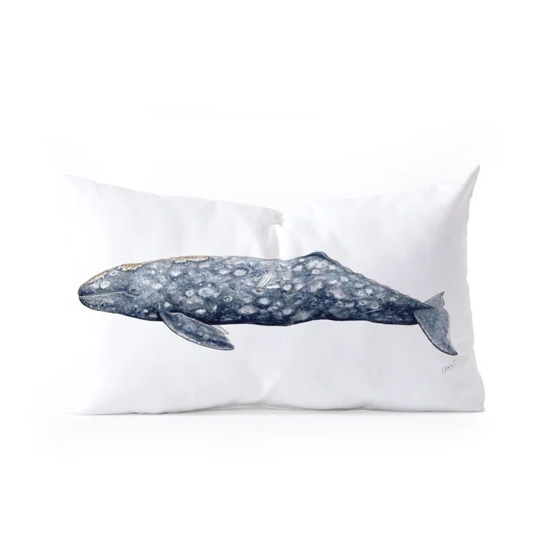 Grey whale Rectangular Pillow