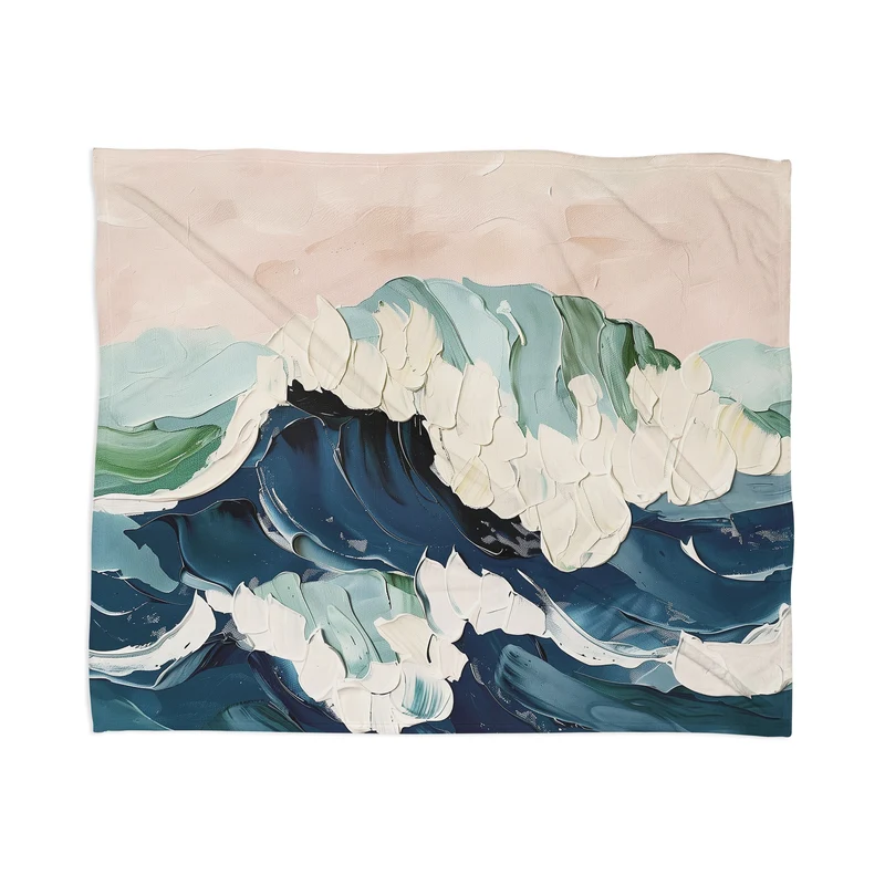 Crowned by the Sea Throw Blanket