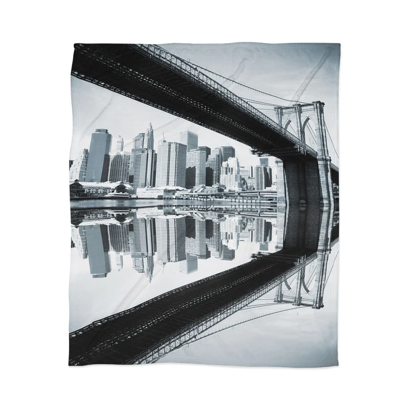 East River Reflected Throw Blanket