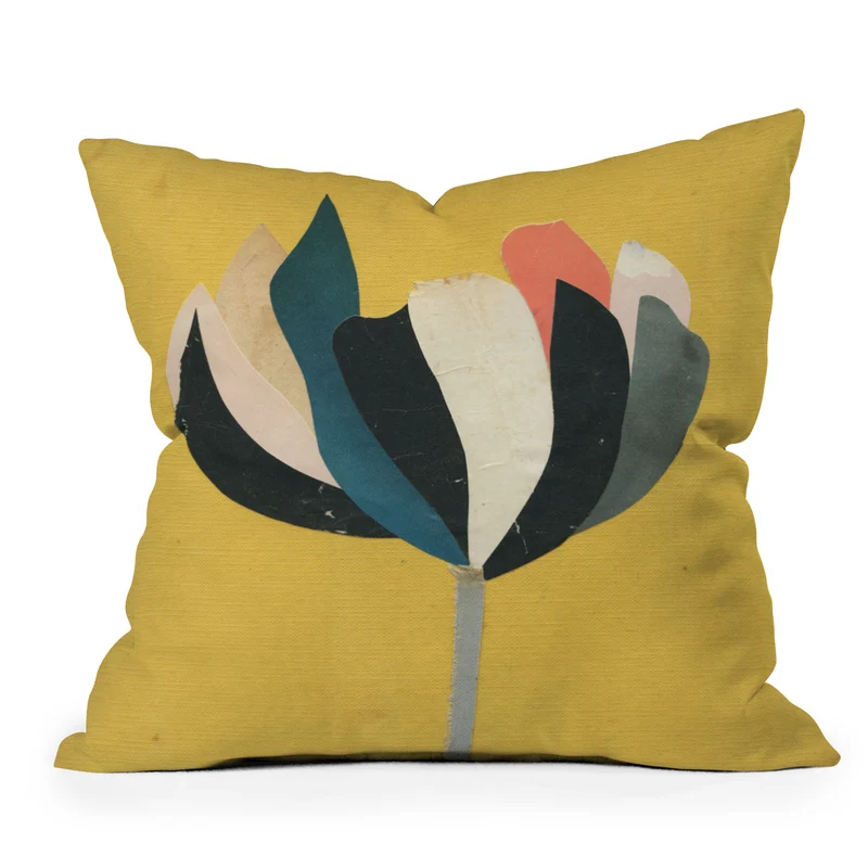 Opulent Flower Bloom II Throw Pillow