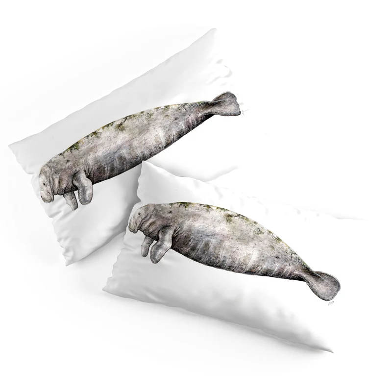 Manatee sea cow Pillow Sham