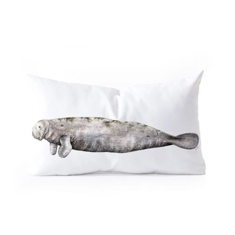 Manatee sea cow Rectangular Pillow