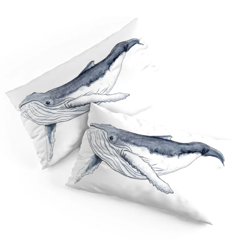 Cute baby humpback whale Pillow Sham