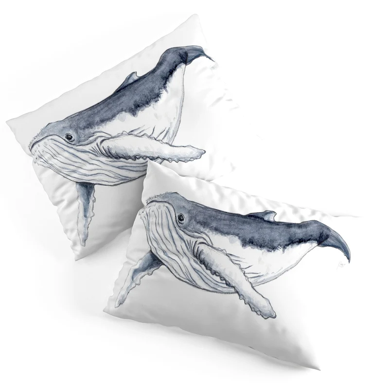 Cute baby humpback whale Pillow Sham