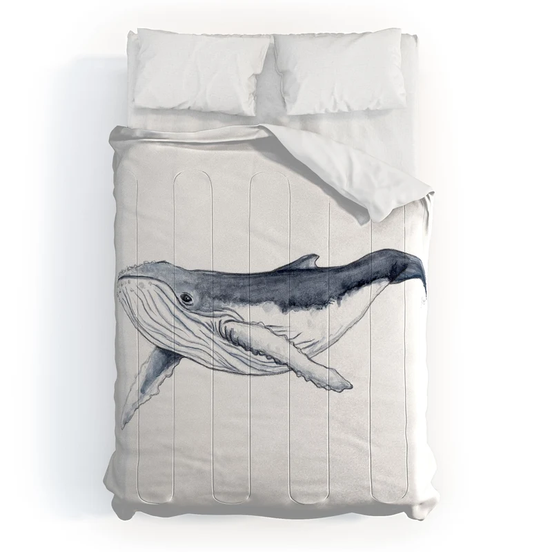Cute baby humpback whale Comforter
