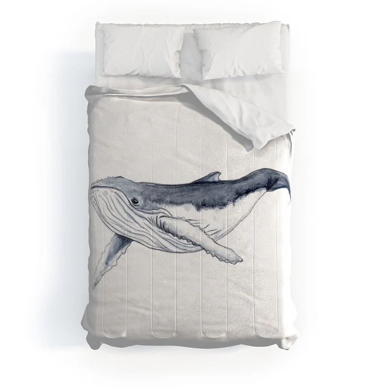 Cute baby humpback whale Comforter