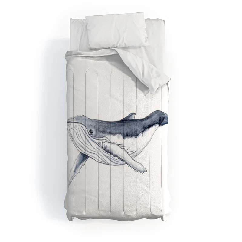 Cute baby humpback whale Comforter