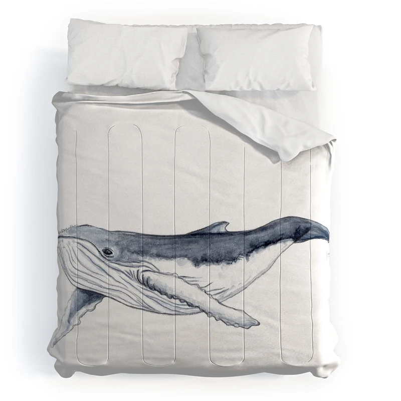 Cute baby humpback whale Comforter