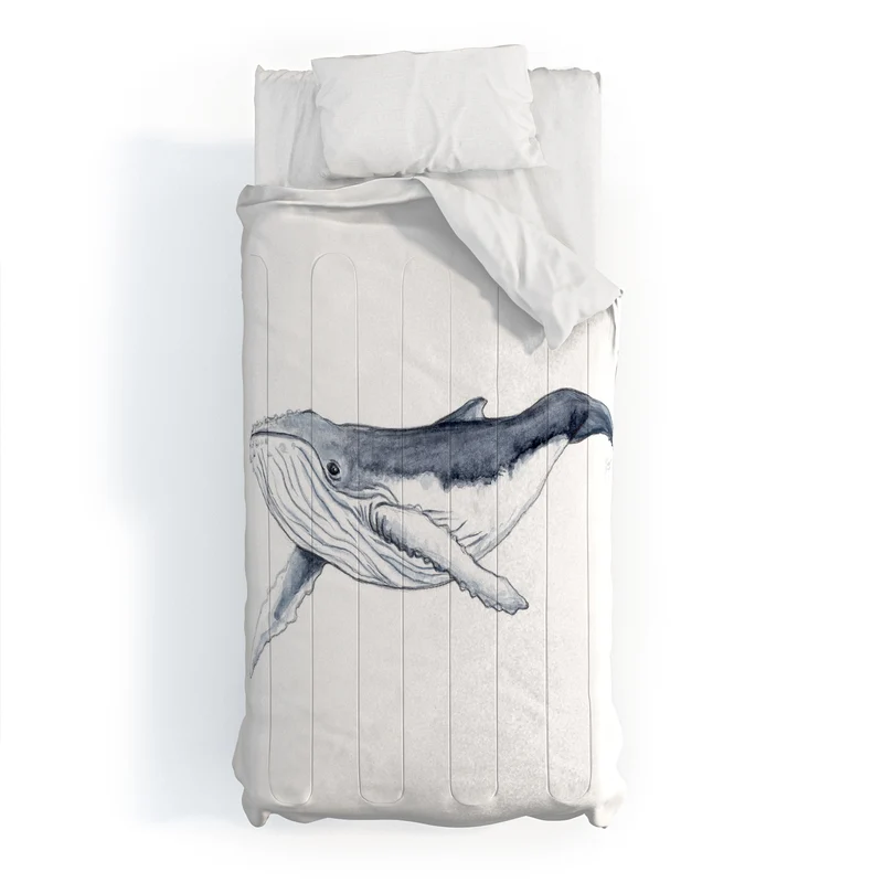 Cute baby humpback whale Comforter