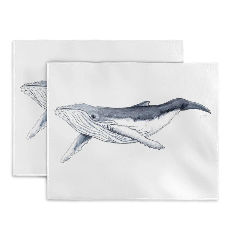 Cute baby humpback whale Placemat