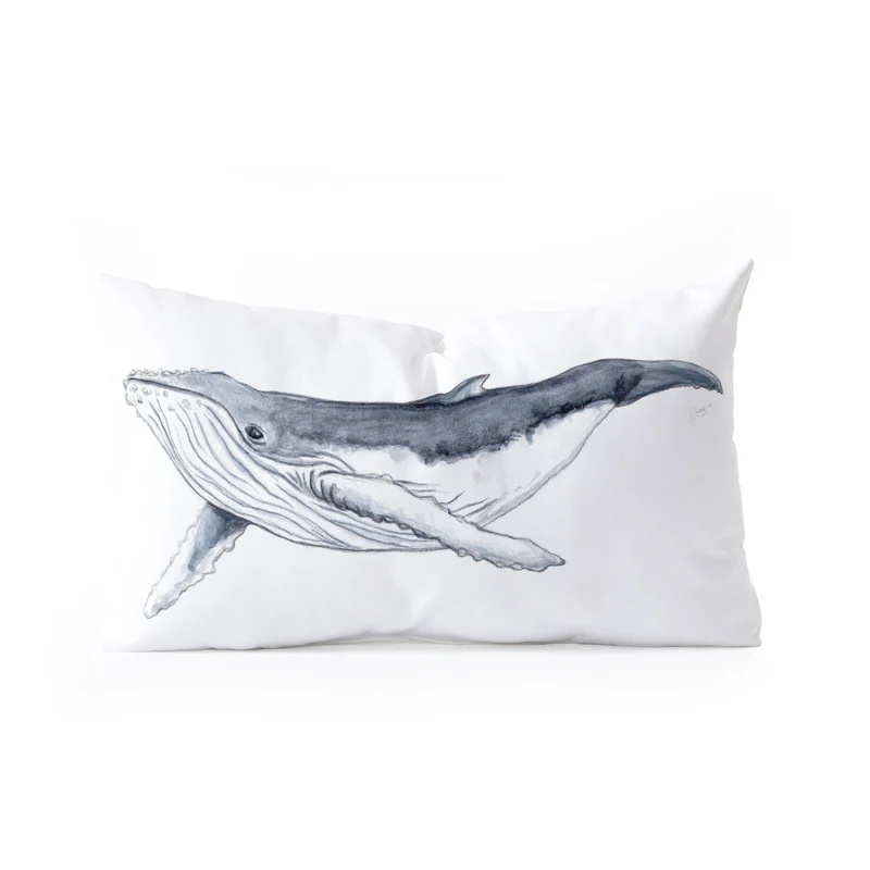 Cute baby humpback whale Rectangular Pillow