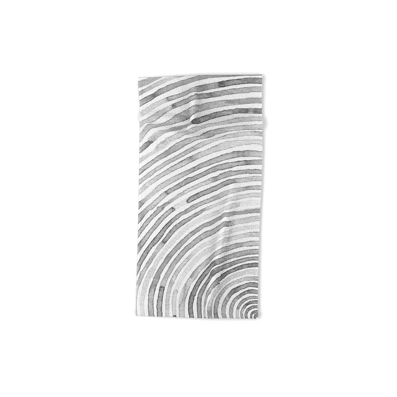 Lunita concentric waves in soft gray watercolor Bath Towel