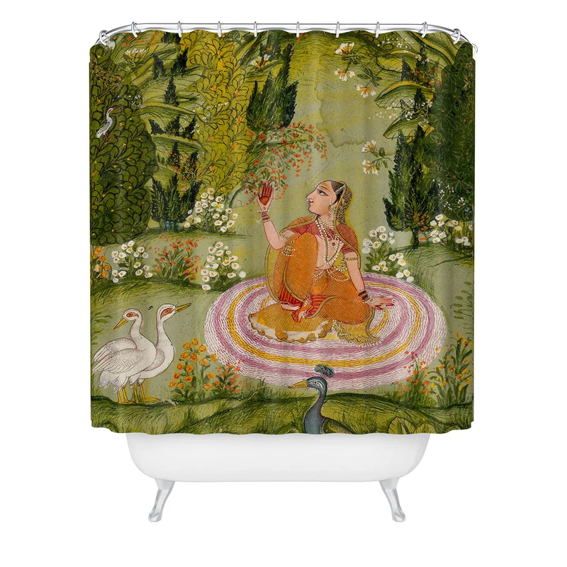 Indian miniature painting from a Ragamala Shower Curtain