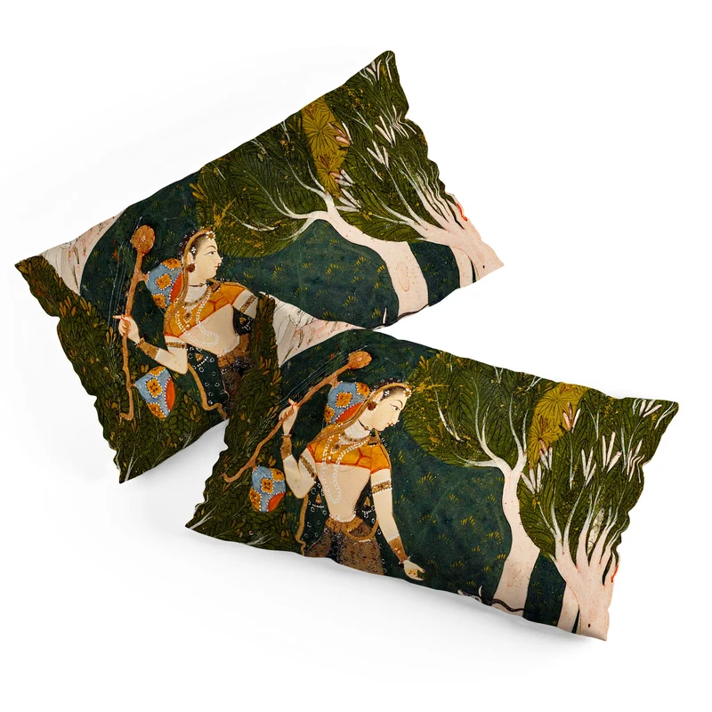 Indian miniature Ragamala Todi Ragini Pillow Sham