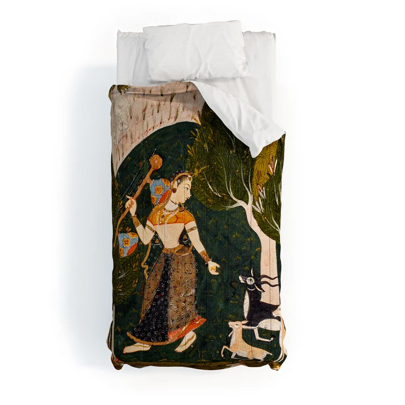 Indian miniature Ragamala Todi Ragini Comforter