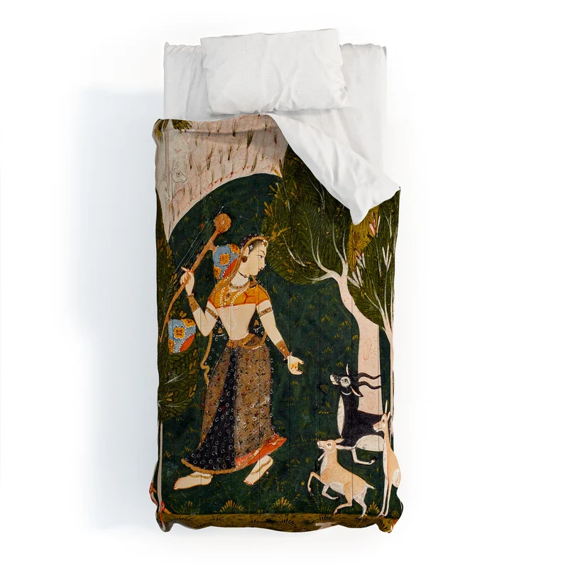 Indian miniature Ragamala Todi Ragini Comforter