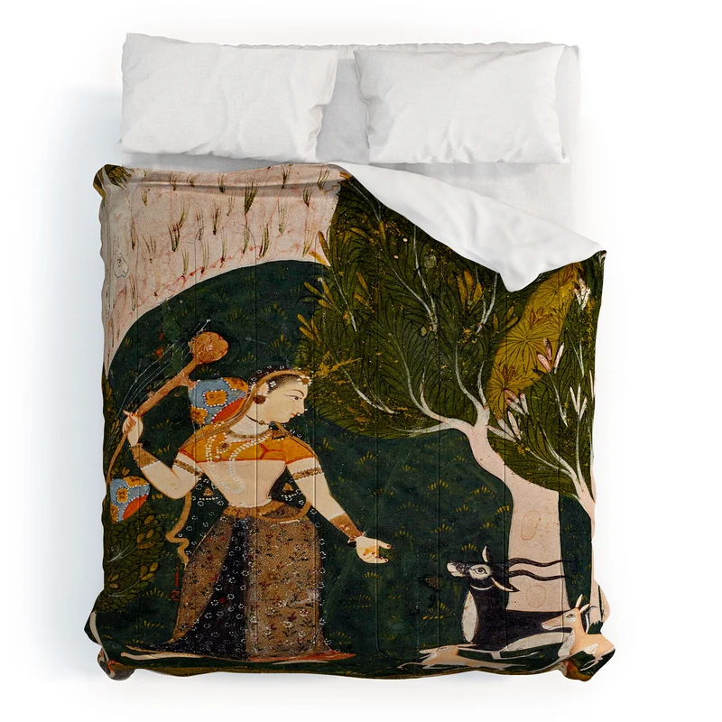 Indian miniature Ragamala Todi Ragini Comforter