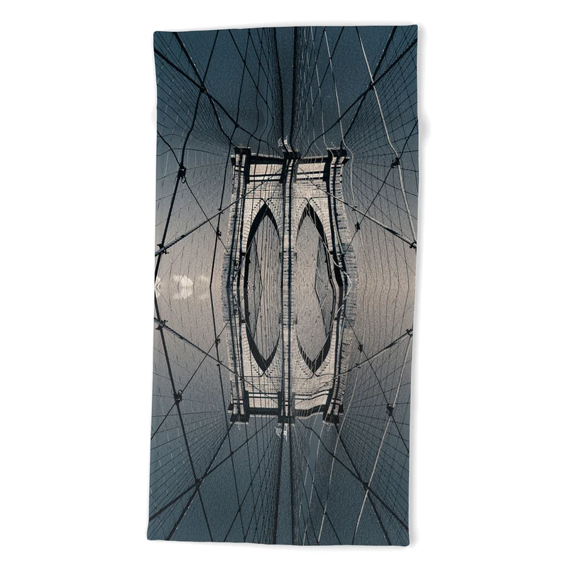 Brooklyn Bridge Reflected II Bath Towel