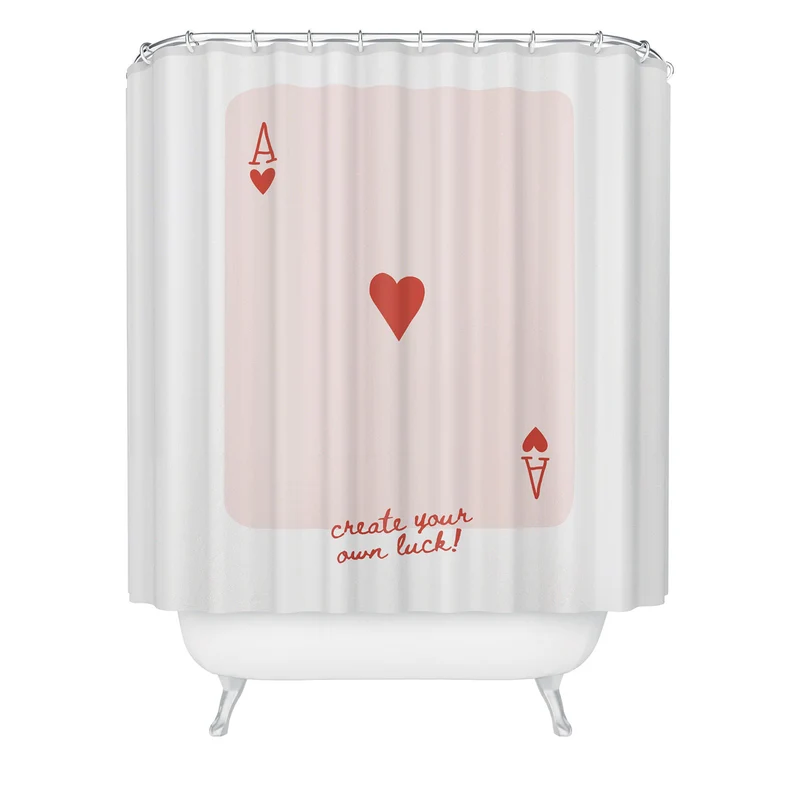 Ace of Hearts Shower Curtain
