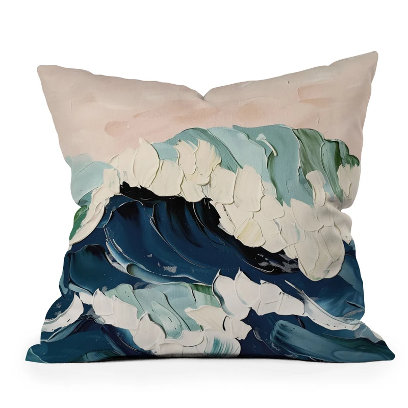 Crowned by the Sea Throw Pillow