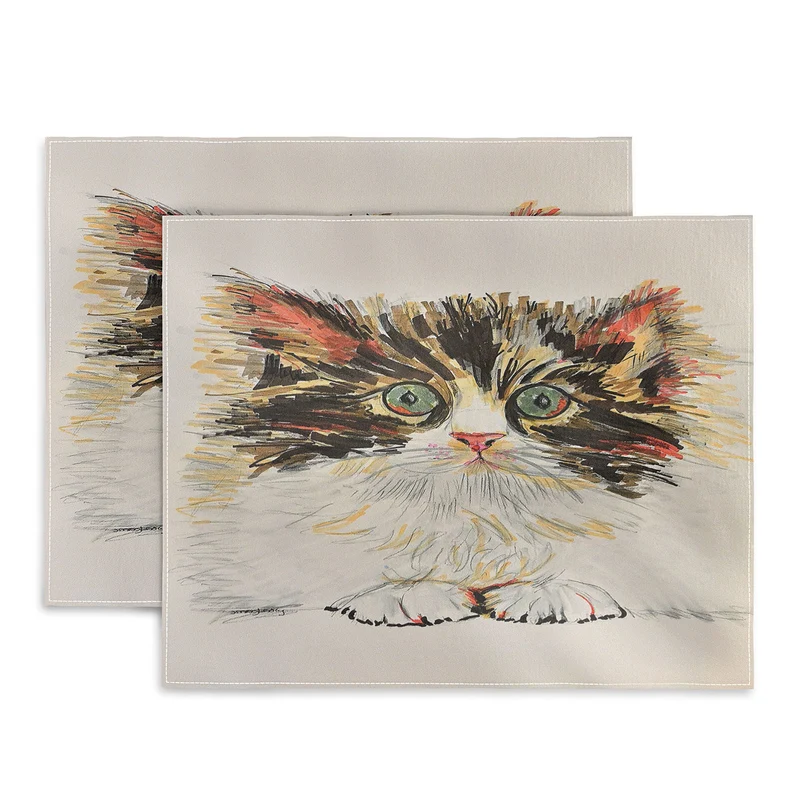 Charming Cat Illustration Placemat