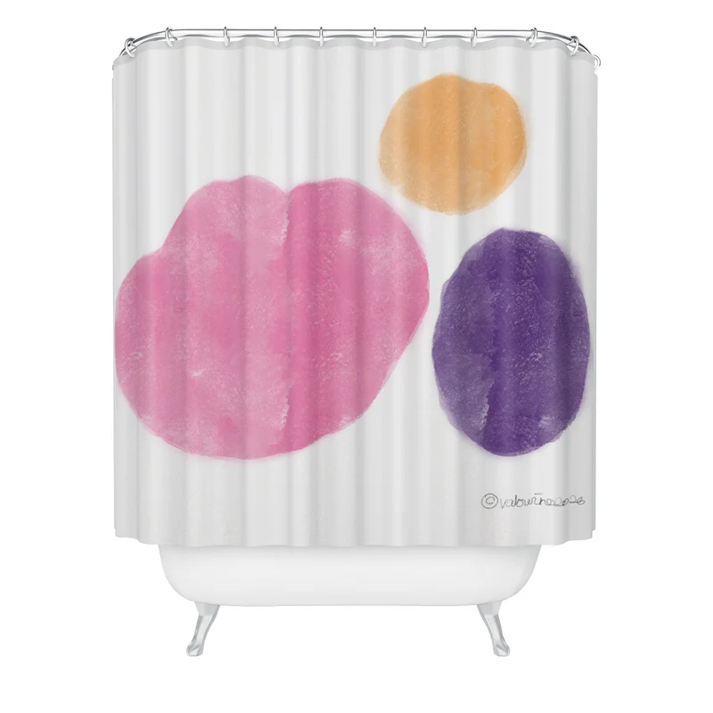 Colorful Minimalist Ovals 2608174 Shower Curtain