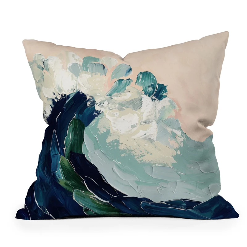 The Last Wave Throw Pillow