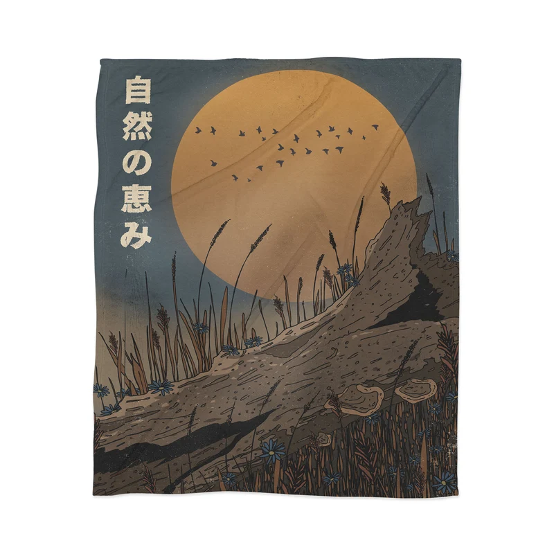 Serene Sunset Symphony Throw Blanket