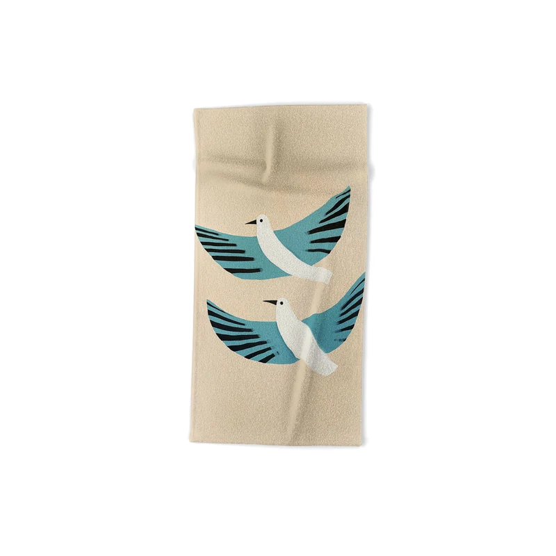 Two Graceful White Birds Bath Towel