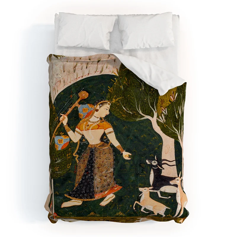 Indian miniature Ragamala Todi Ragini Duvet Cover