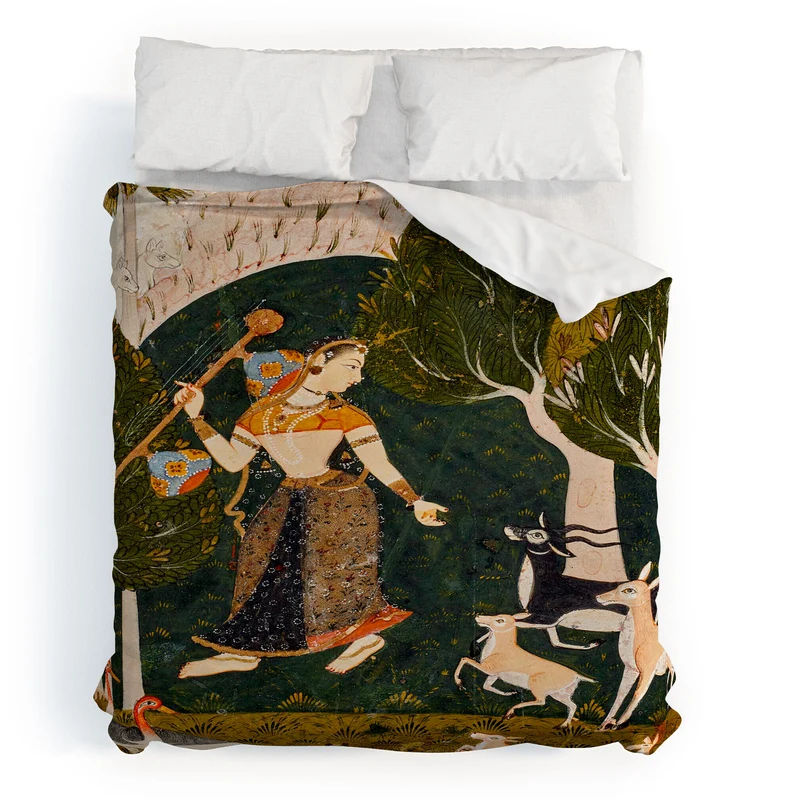 Indian miniature Ragamala Todi Ragini Duvet Cover