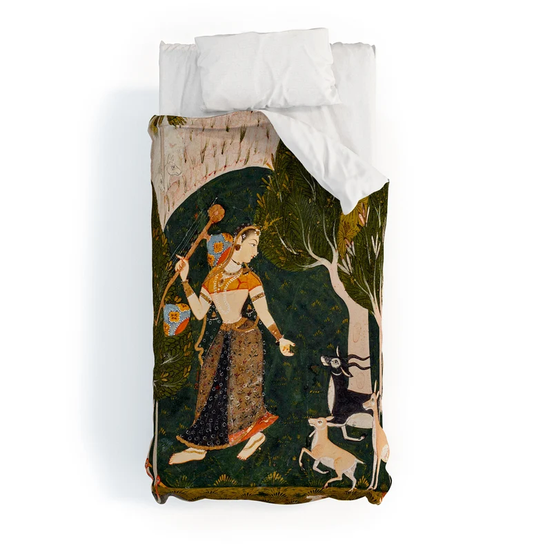 Indian miniature Ragamala Todi Ragini Duvet Cover