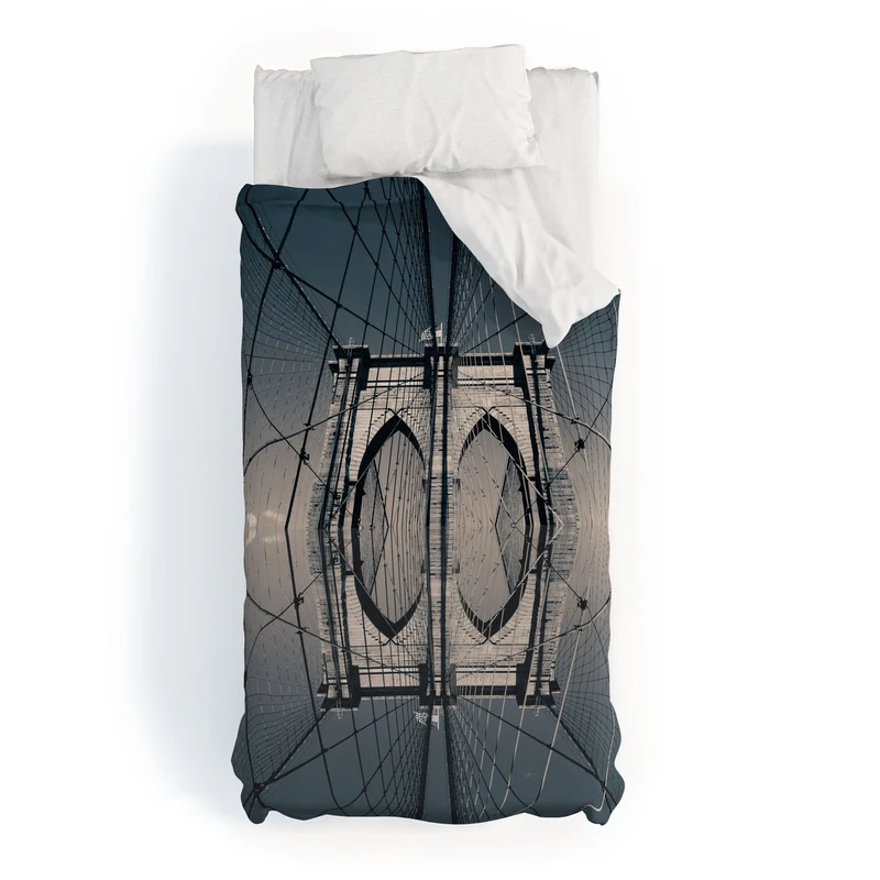 Brooklyn Bridge Reflected II Duvet Cover
