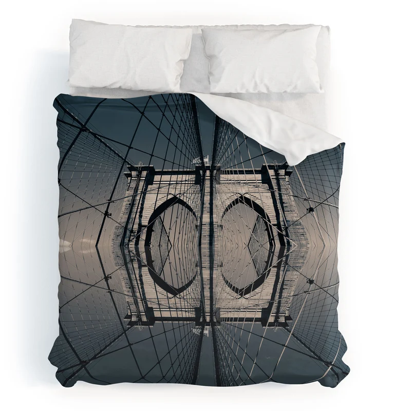 Brooklyn Bridge Reflected II Duvet Cover