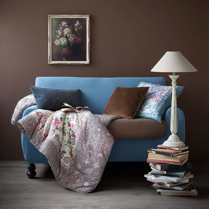 Copricuscino melange in Cotone