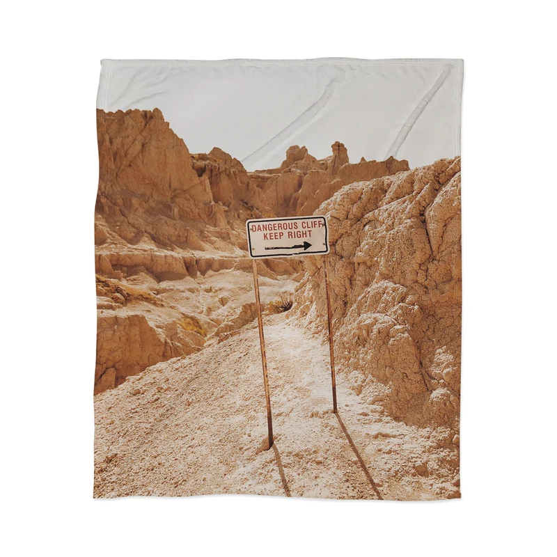 Dangerous Cliff Throw Blanket